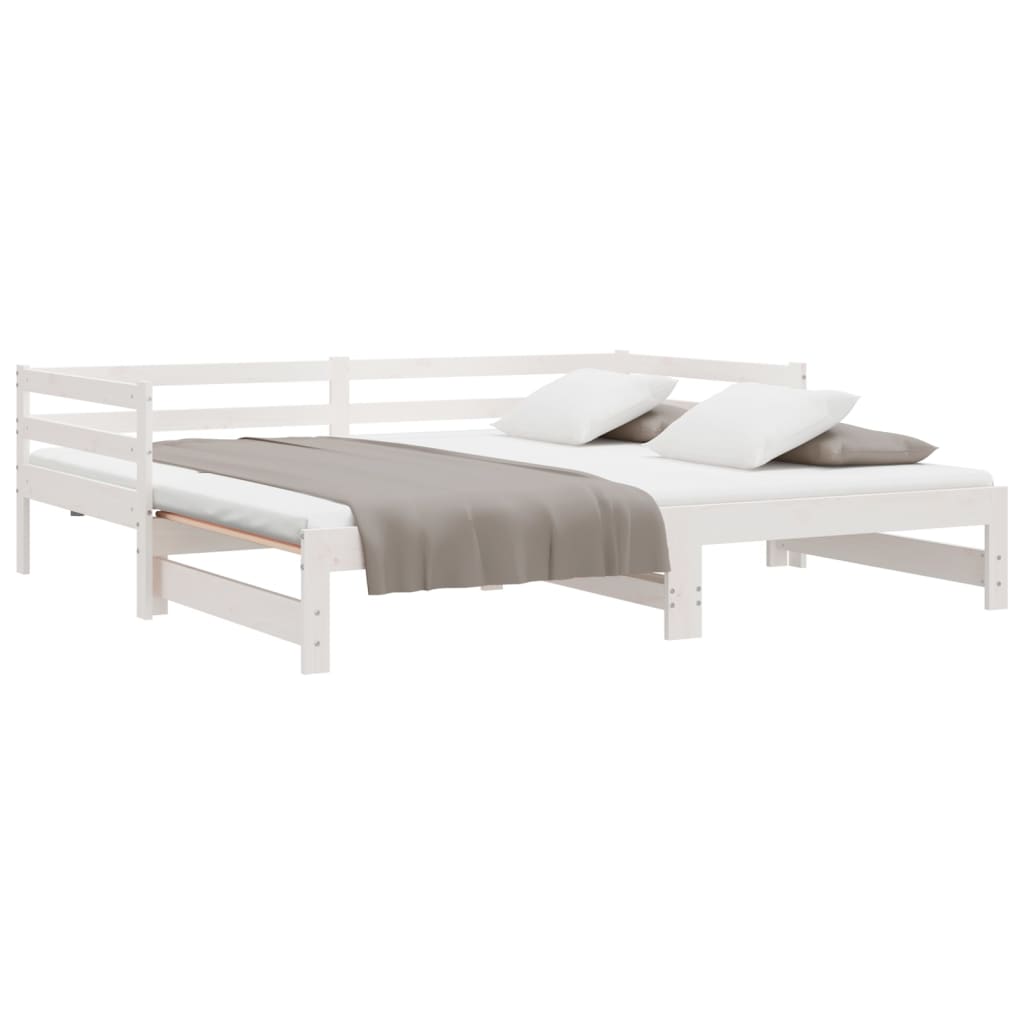 Day Bed | White | Solid pinewood | Single bed size | Convertible