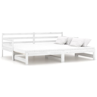 Pull-out Day Bed without Mattress White 2x(90x200)cm