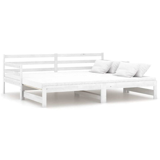 Pull-out Day Bed without Mattress White 2x(90x200)cm