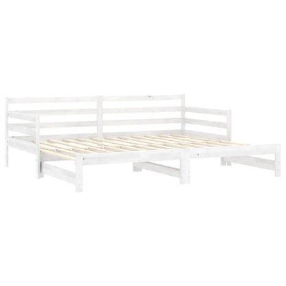 Pull-out Day Bed without Mattress White 2x(90x200)cm