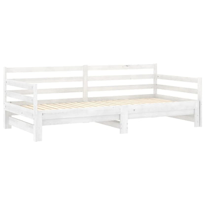 Pull-out Day Bed without Mattress White 2x(90x200)cm