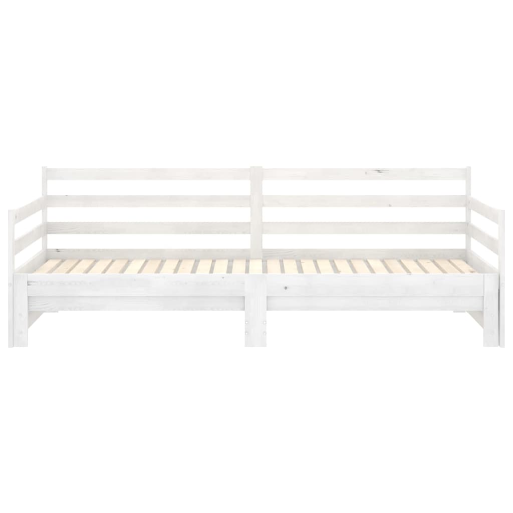 Pull-out Day Bed without Mattress White 2x(90x200)cm