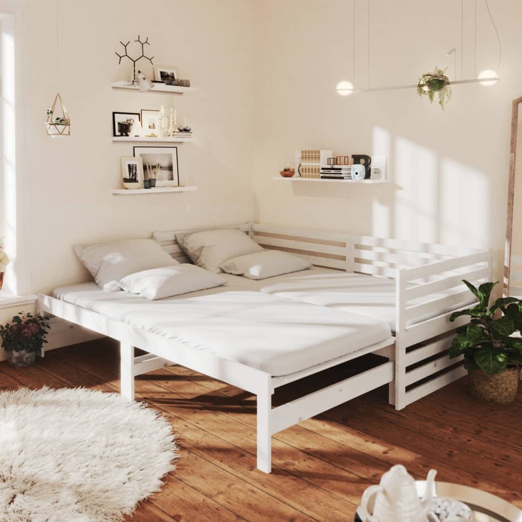 Day Bed | White | Solid pine wood | 2x
