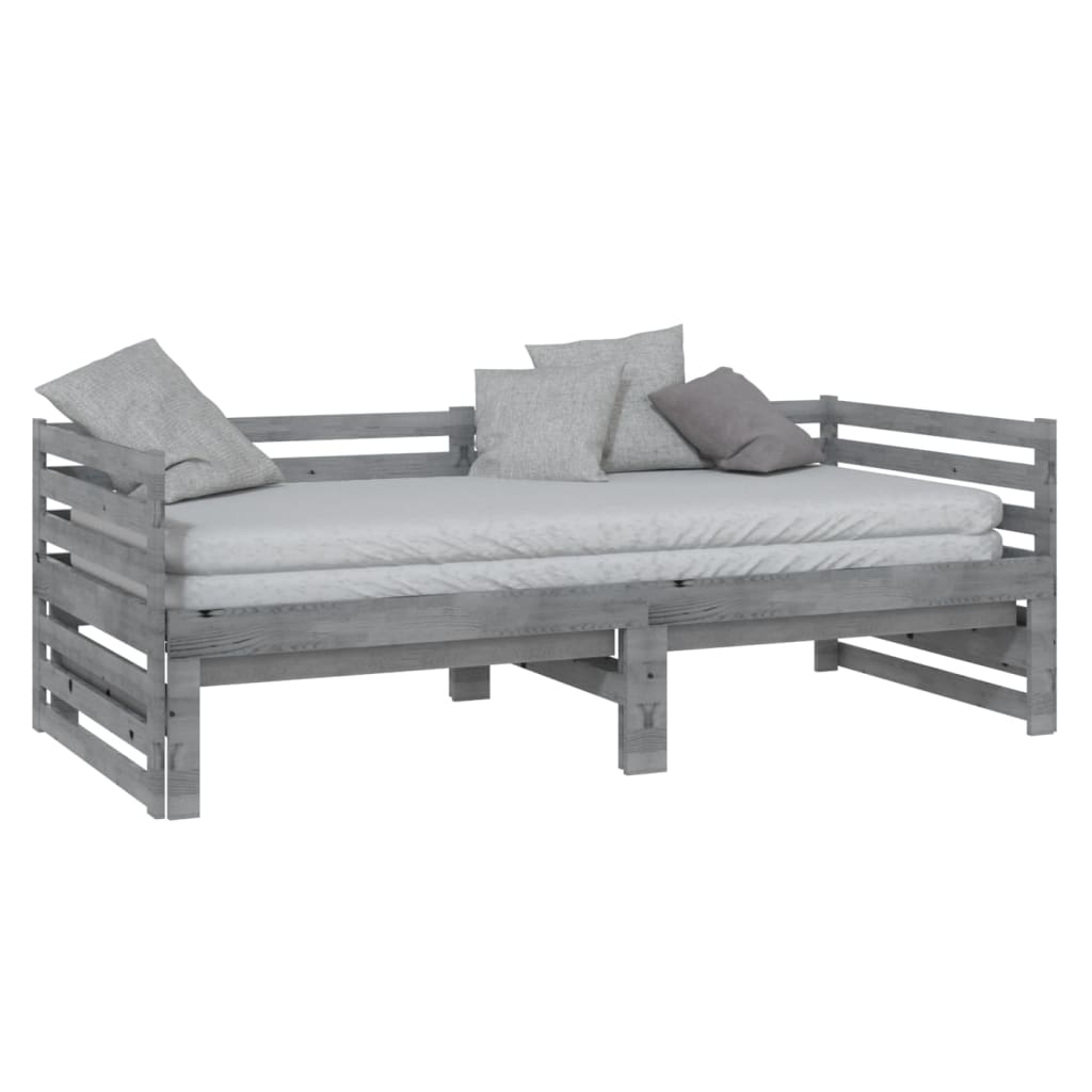 Day Bed | Grey | Solid Pinewood | 2x