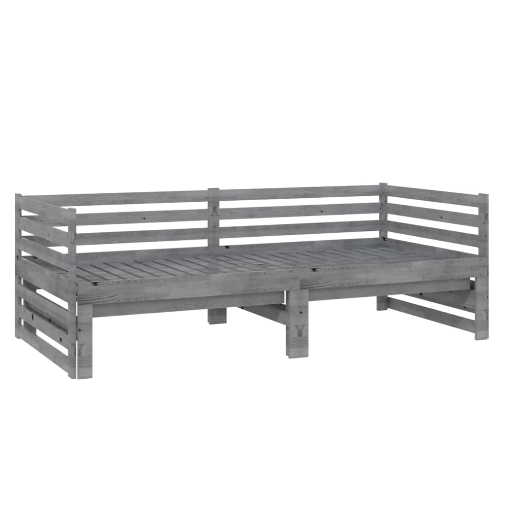 Day Bed | Grey | Solid Pinewood | 2x