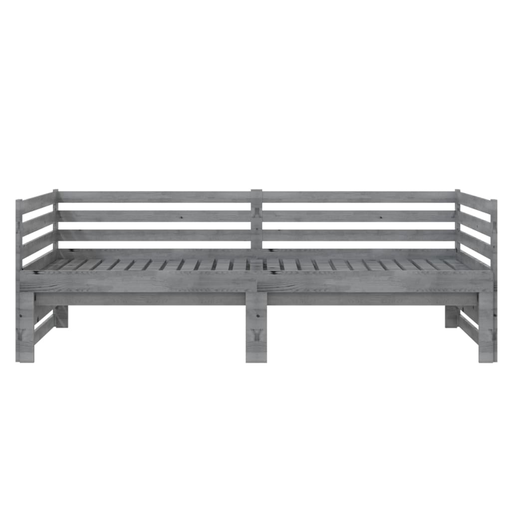 Day Bed | Grey | Solid Pinewood | 2x