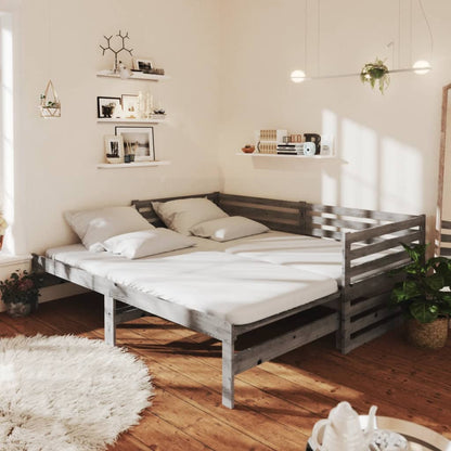 Day Bed | Grey | Solid Pinewood | 2x
