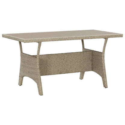 Garden Table | Grey | PE (polyethene) rattan | Medium |  Light Weight