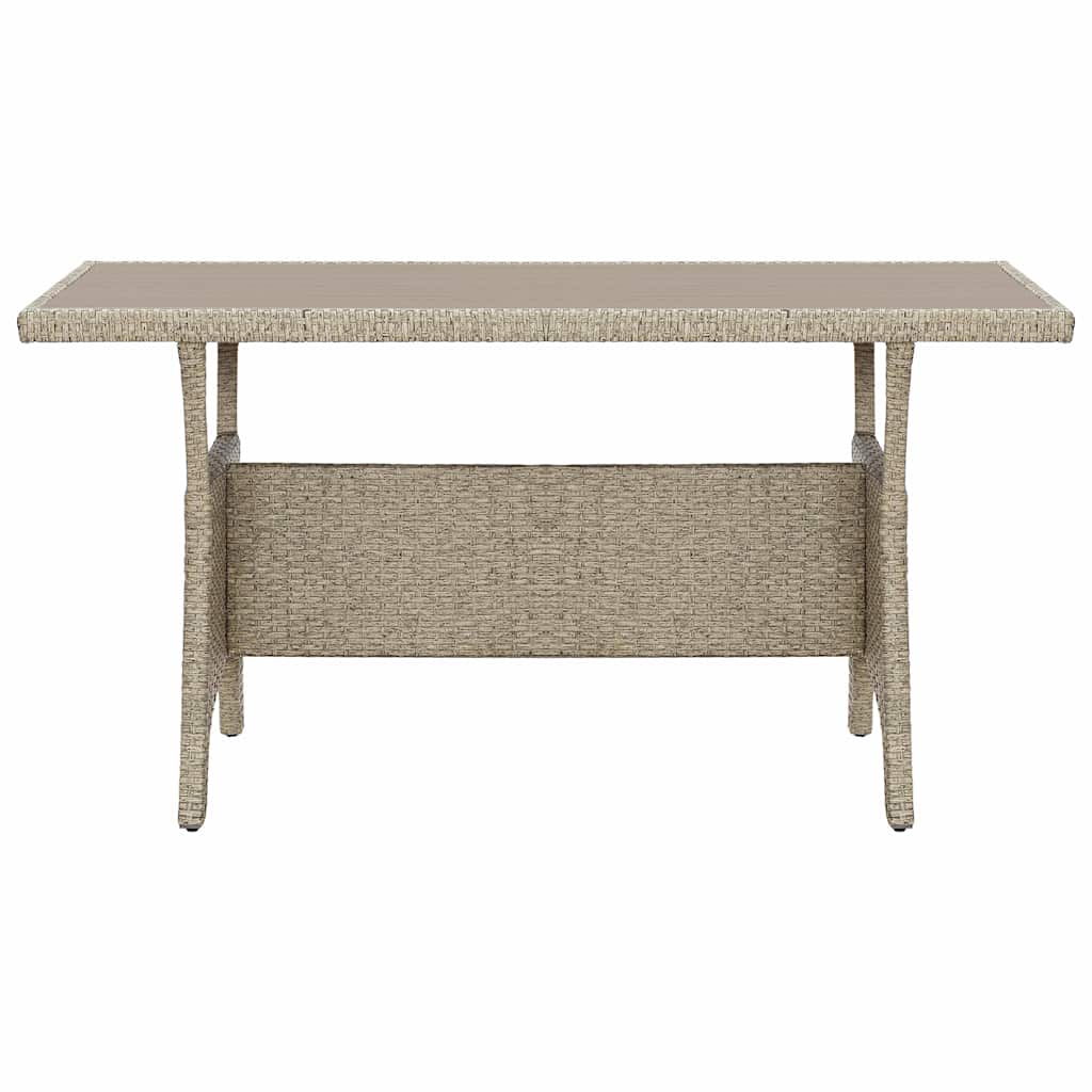 316583 vidaXL Garden Table Grey 120x70x66 cm Poly Rattan