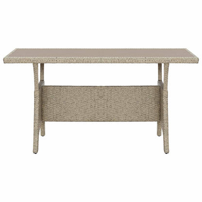316583 vidaXL Garden Table Grey 120x70x66 cm Poly Rattan