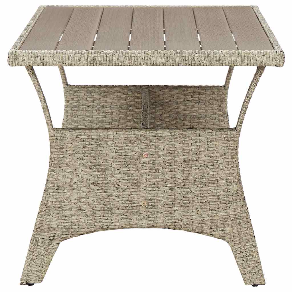 Garden Table | Grey | PE (polyethene) rattan | Medium |  Light Weight