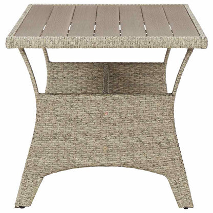 Garden Table | Grey | PE (polyethene) rattan | Medium |  Light Weight