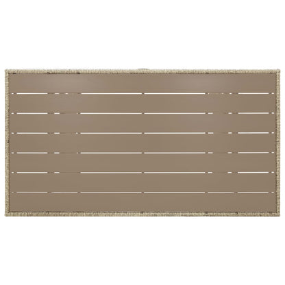 Garden Table | Grey | PE (polyethene) rattan | Medium |  Light Weight