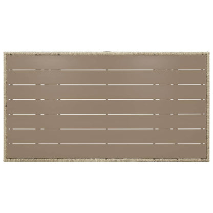 316583 vidaXL Garden Table Grey 120x70x66 cm Poly Rattan