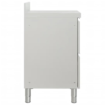 Commercial Kitchen Cabinets with 2 Drawers 2 pcs 50x60x96 cm