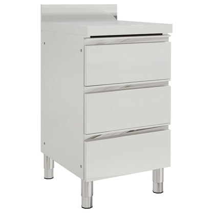 Commercial Kitchen Cabinets with 3 Drawers 2 pcs 50x60x96 cm