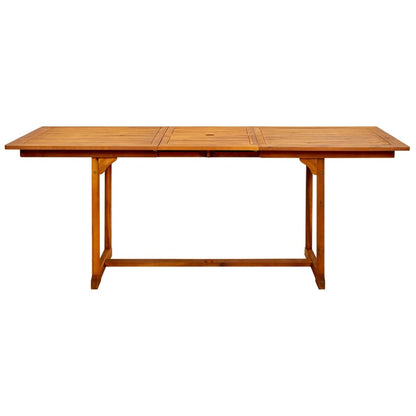 Garden Dining Table (150-200)x100x75 cm Solid Acacia Wood