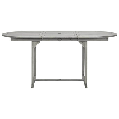 Garden Dining Table (120-170)x80x75 cm Solid Acacia Wood