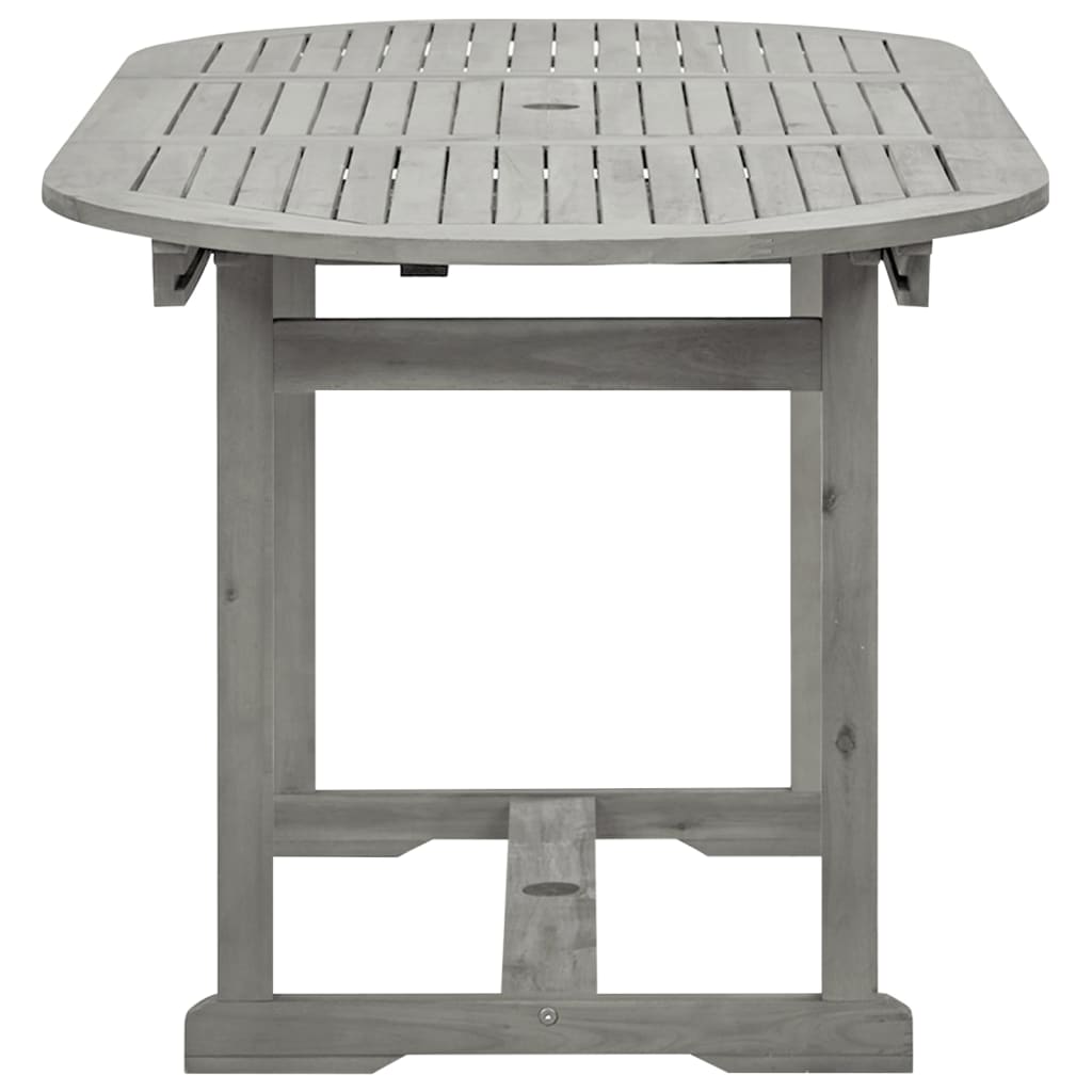 Garden Dining Table (120-170)x80x75 cm Solid Acacia Wood