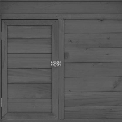 Chicken Coop Grey and White 150x96x110 cm Solid Firwood