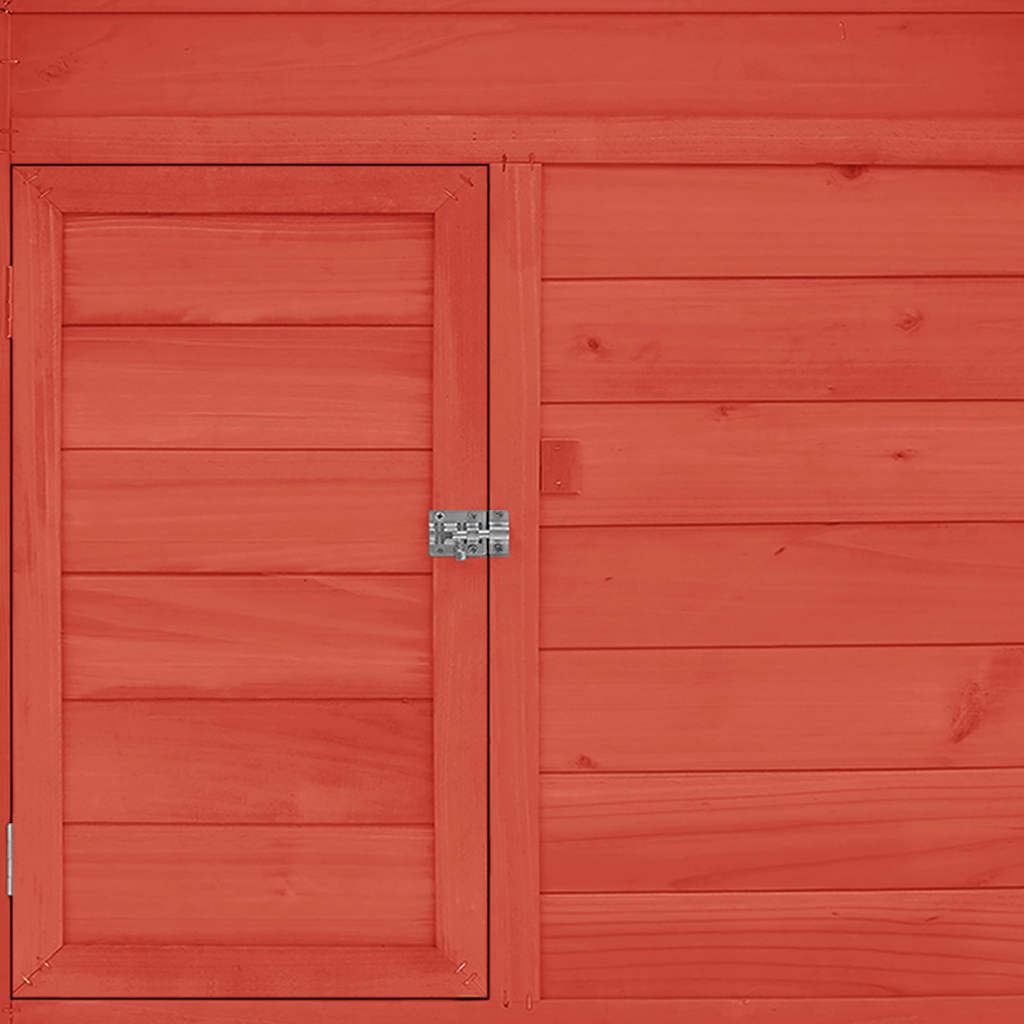 Chicken Coop Red and White 150x96x110 cm Solid Firwood