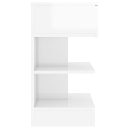 808661 vidaXL Bedside Cabinets 2 pcs High Gloss White 40x35x65 cm