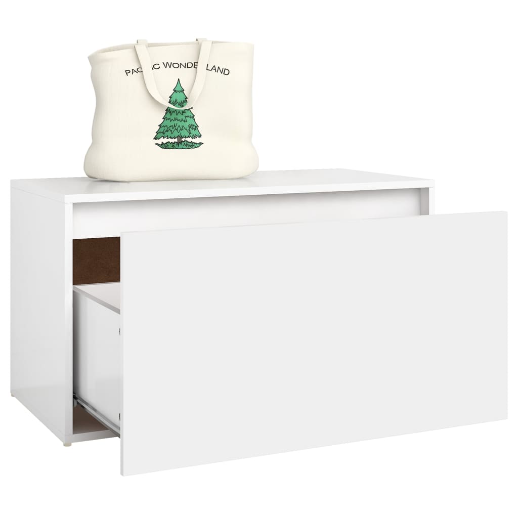 Bench | White | Engineered Wood | 80x40x45 cm | Bench | Rectangular