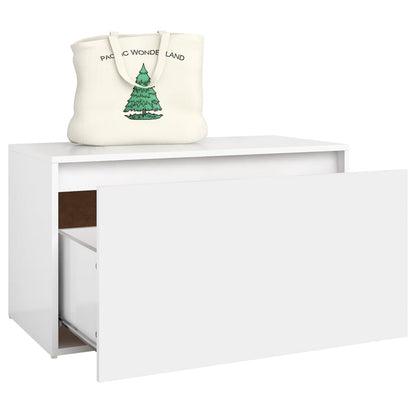 Bench | White | Engineered Wood | 80x40x45 cm | Bench | Rectangular