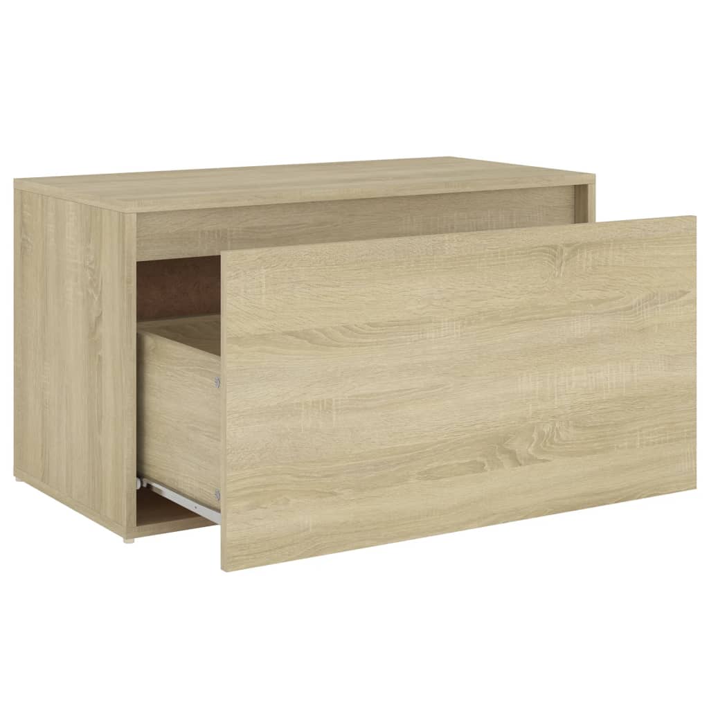 Bench | Sonoma oak | Engineered wood | 80x40x45 cm | Entryway Bench