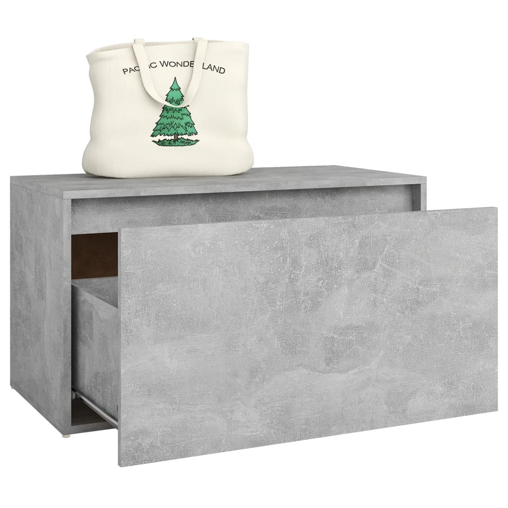 Bench | Concrete Grey | Engineered Wood | Compact | Entryway Bench