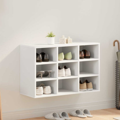 Shoe Cabinet 77.5 x 30 x 51 cm Engineered Wood White