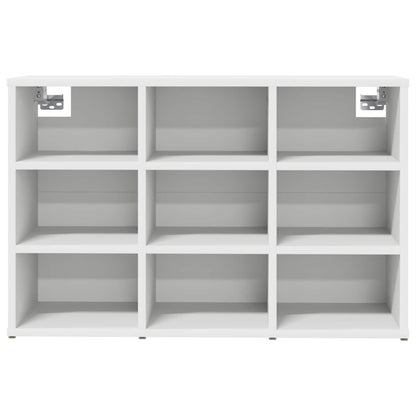 Shoe Cabinet 77.5 x 30 x 51 cm Engineered Wood White