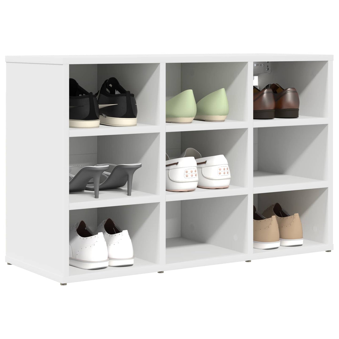 Shoe Cabinet with Shelf White 77.5 x 30 x 51 cm Engineered Wood