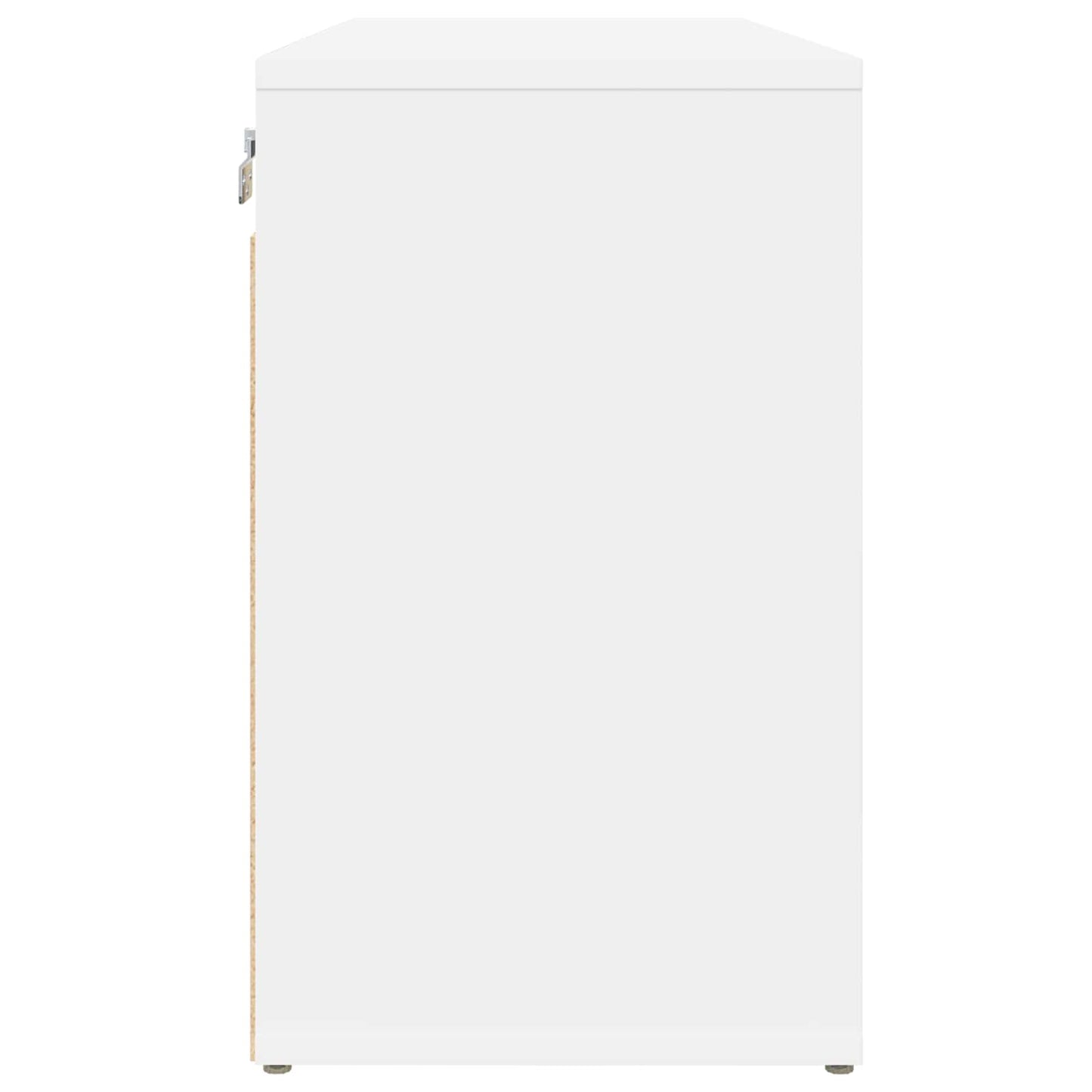 Shoe Cabinet 77.5 x 30 x 51 cm Engineered Wood White