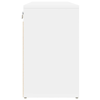 Shoe Cabinet 77.5 x 30 x 51 cm Engineered Wood White