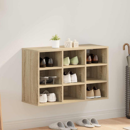 Shoe Cabinet 77.5 x 30 x 51 cm Engineered Wood Sonoma Oak