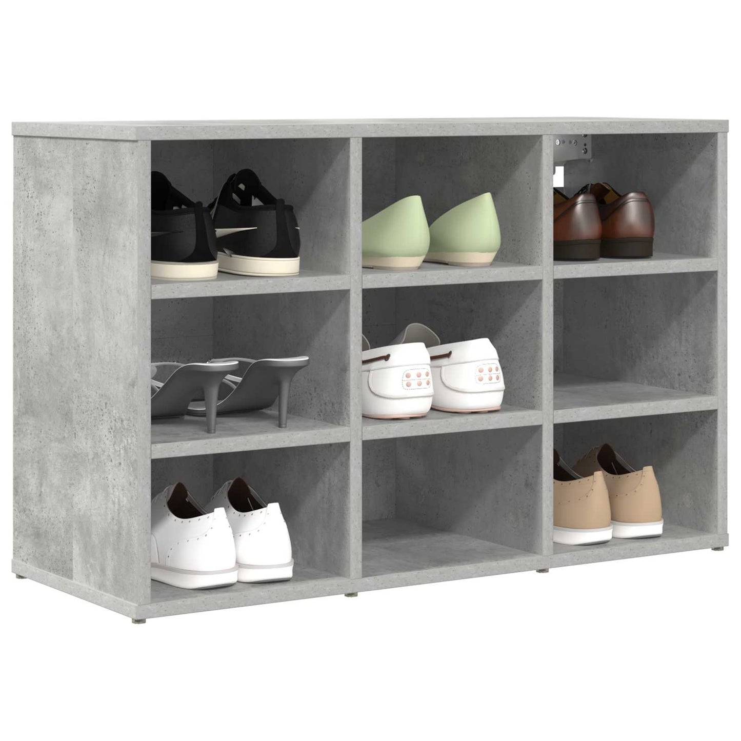 Shoe Cabinet Concrete grey 77.5 x 30 x 51 cm Engineered Wood