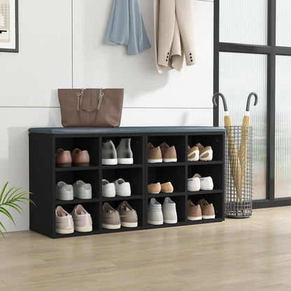 Shoe Cabinet | Set of 2 | Black | Engineered wood | Medium | Shoe Cabinet