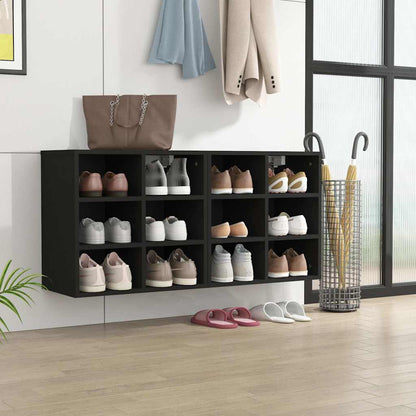 Shoe Cabinet | Set of 2 | Black | Engineered wood | Medium | Shoe Cabinet