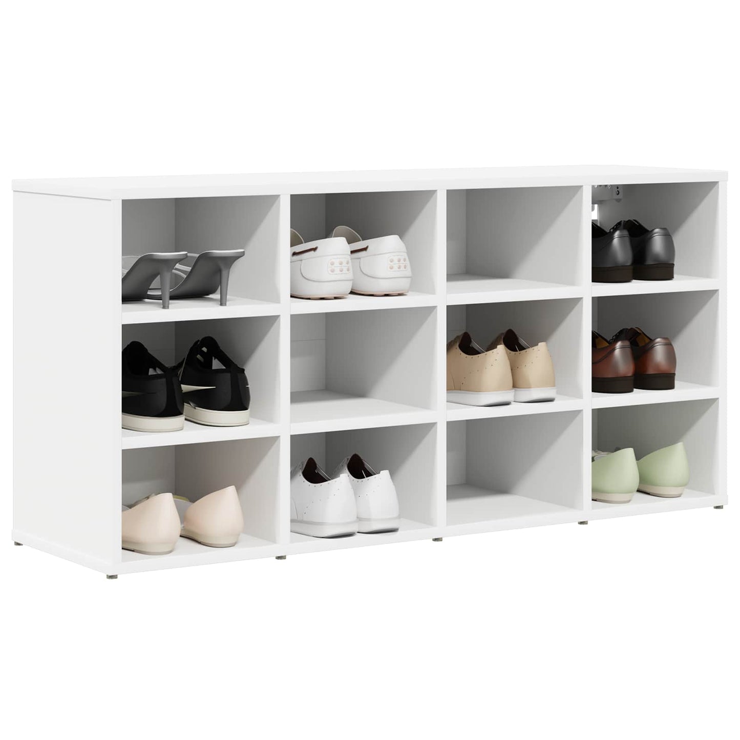 Shoe Cabinet 103 x 30 x 51 cm Engineered Wood White