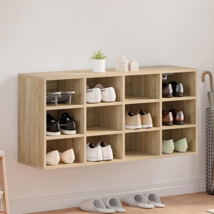 Shoe Cabinet 103 x 30 x 51 cm Engineered Wood Sonoma Oak