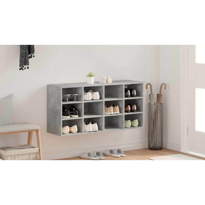 Shoe Cabinet Concrete grey 103 x 30 x 51 cm Engineered Wood