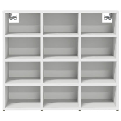 Shoe Cabinet 77.5 x 30 x 67 cm Engineered Wood White