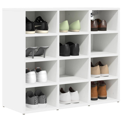 Shoe Cabinet 77.5 x 30 x 67 cm Engineered Wood White