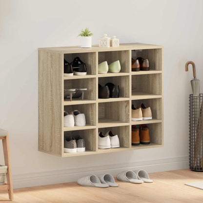 Shoe Cabinet 77.5 x 30 x 67 cm Engineered Wood Sonoma Oak