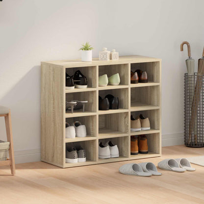 Shoe Cabinet 77.5 x 30 x 67 cm Engineered Wood Sonoma Oak