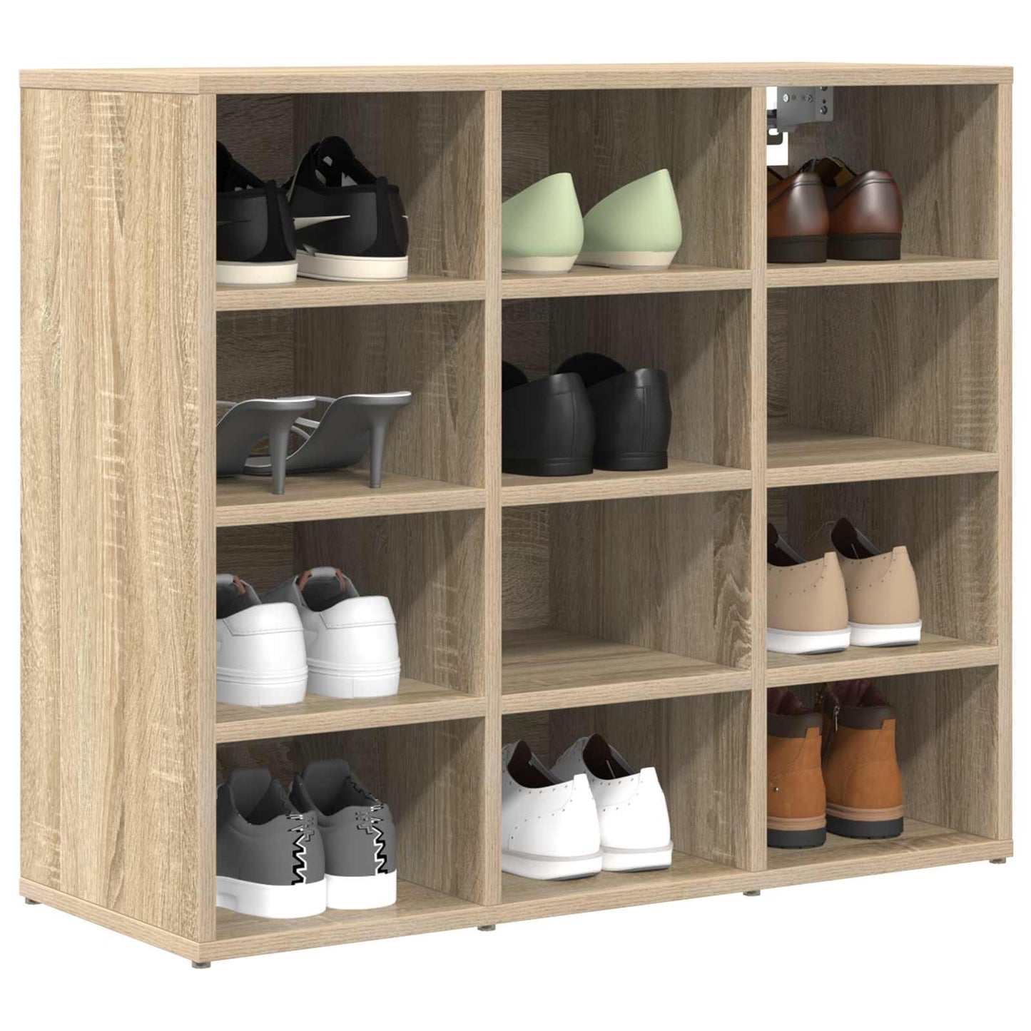 Shoe Cabinet 77.5 x 30 x 67 cm Engineered Wood Sonoma Oak