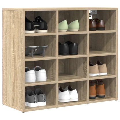 Shoe Cabinet 77.5 x 30 x 67 cm Engineered Wood Sonoma Oak