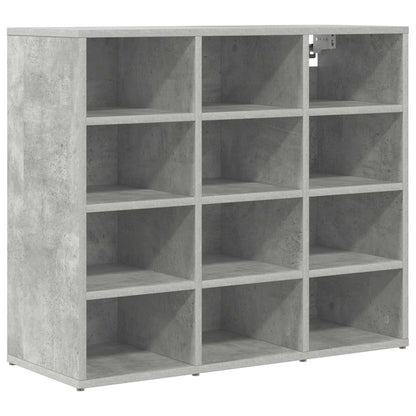 Shoe Cabinet Concrete grey 77.5 x 30 x 67 cm Engineered Wood