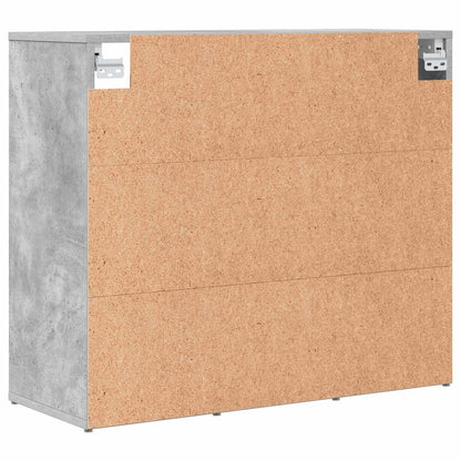 Shoe Cabinet Concrete grey 77.5 x 30 x 67 cm Engineered Wood